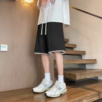 新款大码工装短裤男夏季男潮流休闲美式中裤男生速干宽松五分裤子