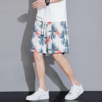 大码沙滩裤男夏季冰丝薄款花短裤宽松潮牌休闲居家五分速干大裤衩