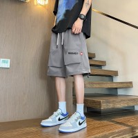 新款男士五分裤夏季薄款宽松直筒学生裤子外穿透气休闲潮短裤