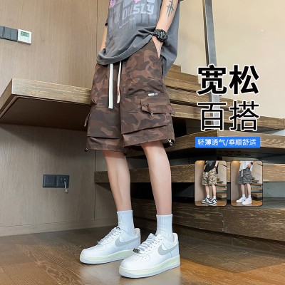 <!--新款大码休闲短裤男生夏季薄款五分马裤男生宽松男款运动工装裤子-->