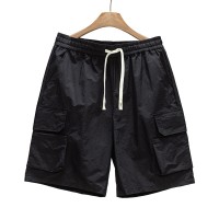 工装短裤男士夏季薄款潮牌宽松直筒休闲速干透气冰丝五分裤大裤衩