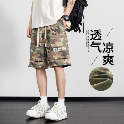 <!--新款大码休闲短裤男生夏季薄款五分马裤男生宽松男款运动工装裤子-->