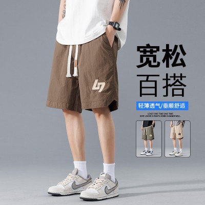<!--裤子男款夏季短裤男士2024新款潮牌薄款宽松五分裤百搭运动休闲裤-->