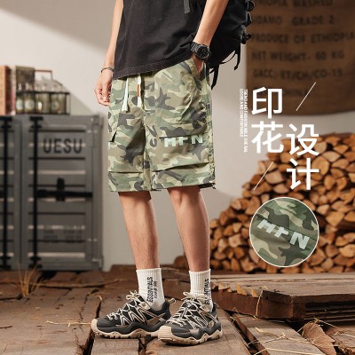 <!--新款大码休闲短裤男生夏季薄款五分马裤男生宽松男款运动工装裤子-->