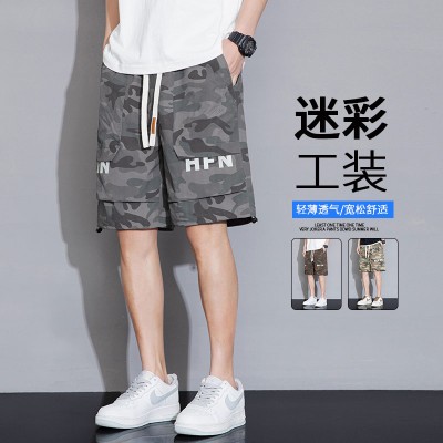 <!--新款大码休闲短裤男生夏季薄款五分马裤男生宽松男款运动工装裤子-->