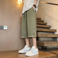 新款速干工装短裤男2024夏季新款男士七分休闲裤子胖子宽松大码潮