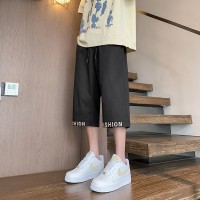 新款速干工装短裤男2024夏季新款男士七分休闲裤子胖子宽松大码潮