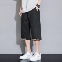 新款大码男士七分裤夏季薄款宽松直筒学生裤子外穿透气休闲潮短裤