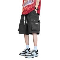 新款透气工装短裤男士中裤夏季薄款潮牌宽松直筒休闲宽松休闲五分