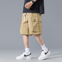 新款透气工装短裤男士中裤夏季薄款潮牌宽松直筒休闲宽松休闲五分