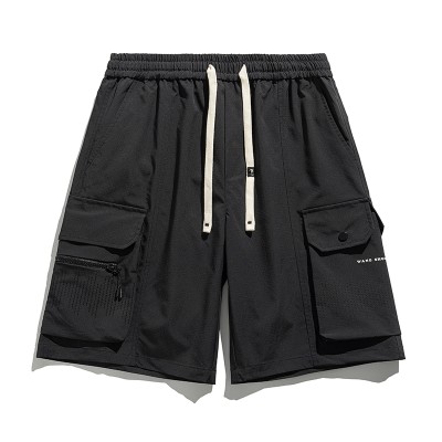<!--工装短裤男士夏季薄款潮牌宽松直筒休闲宽松休闲五分裤-->