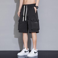 新款透气工装短裤男士中裤夏季薄款潮牌宽松直筒休闲宽松休闲五分