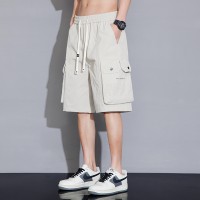 新款透气工装短裤男士中裤夏季薄款潮牌宽松直筒休闲宽松休闲五分