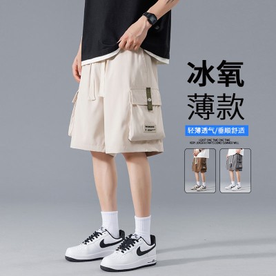 <!--新款大码休闲短裤男生夏季薄款五分马裤男生宽松男款运动工装裤子-->