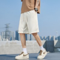 Q短裤男夏季潮流宽松纯色休闲运动五分裤大码薄款ins港风裤子