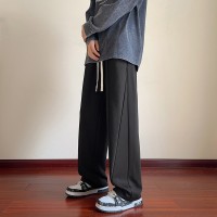 Q休闲裤男2024春秋季新款阔腿裤斜纹百搭显瘦宽松运动港风裤