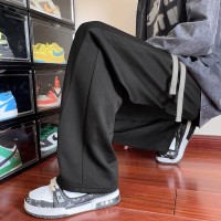 Q休闲裤男2024春秋季新款阔腿裤斜纹百搭显瘦宽松运动港风裤