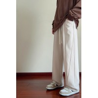 Q休闲裤男2024春秋季新款阔腿裤斜纹百搭显瘦宽松运动港风裤