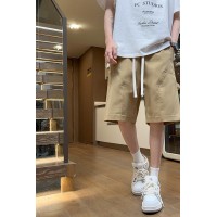 Q夏季新款短裤男士宽松纯色冰感时尚百搭潮流运动学生情侣裤