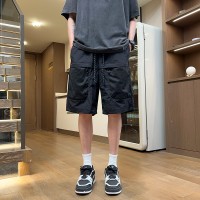 Q2024夏季短裤男士冰丝宽松潮流百搭运动休闲旅游简约刺绣短