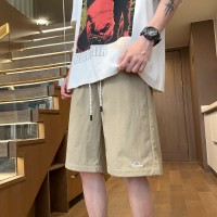 Q2024夏季短裤男士冰丝宽松潮流百搭运动休闲旅游简约刺绣短