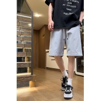 Q2024夏季短裤男士冰丝宽松潮流百搭运动休闲旅游简约刺绣短