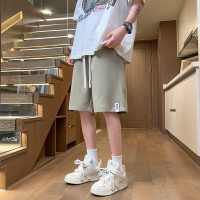 Q夏季短裤男士宽松纯色冰感时尚百搭潮流运动学生情侣简约裤