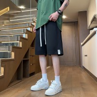 Q夏季短裤男士宽松纯色冰感时尚百搭潮流运动学生情侣简约裤