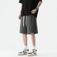 Q夏季短裤男士宽松纯色冰感时尚百搭潮流运动学生情侣简约裤