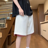 Q夏季新款短裤男士宽松纯色冰感时尚百搭潮流运动学生情侣裤