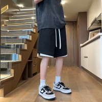 Q夏季新款短裤男士宽松纯色冰感时尚百搭潮流运动学生情侣裤
