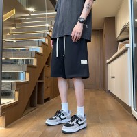 Q夏季短裤男士宽松纯色冰感时尚百搭潮流运动学生情侣简约裤