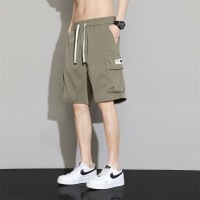 男士休闲短裤夏季薄款透气亲肤宽松直筒大码男装五分休闲裤中裤男