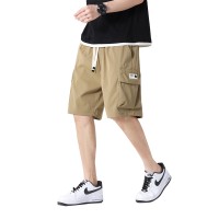 男士休闲短裤夏季薄款透气亲肤宽松直筒大码男装五分休闲裤中裤男