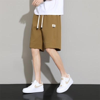 <!--男士休闲短裤夏季薄款透气亲肤宽松直筒大码男装五分休闲裤中裤男-->