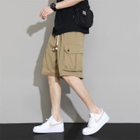 男士休闲短裤夏季薄款透气亲肤宽松直筒大码男装五分休闲裤中裤男