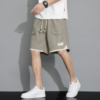 男士休闲裤短裤夏季宽松直筒五分休闲裤透气亲肤中裤男简约潮男装