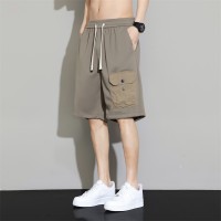 男士休闲短裤夏季薄款透气亲肤宽松直筒大码男装五分休闲裤中裤男
