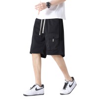 男士休闲短裤夏季薄款透气亲肤宽松直筒大码男装五分休闲裤中裤男