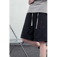 Q美式复古五分休闲短裤男夏季薄款宽松直筒高街vibe中裤