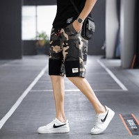 Q迷彩短裤男士夏季薄款潮牌宽松五分裤沙滩男裤运动休闲短裤