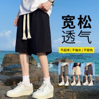 Q冰丝短裤男生中裤夏天薄款速干运动宽松休闲潮牌情侣五分裤
