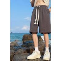 Q冰丝短裤男生中裤夏天薄款速干运动宽松休闲潮牌情侣五分裤
