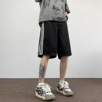 Q2024夏款潮牌美式高街三防工艺牛仔短裤男宽松百搭五分裤