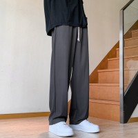 Q裤子男士冰丝速干夏季薄款阔腿直筒裤宽松运动裤潮牌休闲长