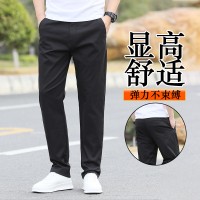 2024年春夏新款男装休闲裤宽松弹力男士精梳棉面料舒适透气裤子男
