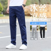 2024年春夏新款男装休闲裤宽松弹力男士精梳棉面料舒适透气裤子男