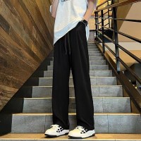 西裤男垂坠感cleanfit冰丝夏季薄款速干直筒黑色休闲裤
