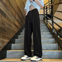 西裤男垂坠感cleanfit冰丝夏季薄款速干直筒黑色休闲裤