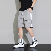 锦纶冰丝工装短裤男士夏季薄款潮牌宽松速干运动休闲学生五分裤男